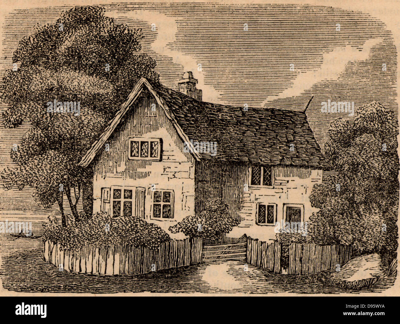 The house at Coton Hill near Shrewsbury, Shropshire, England, in Stock