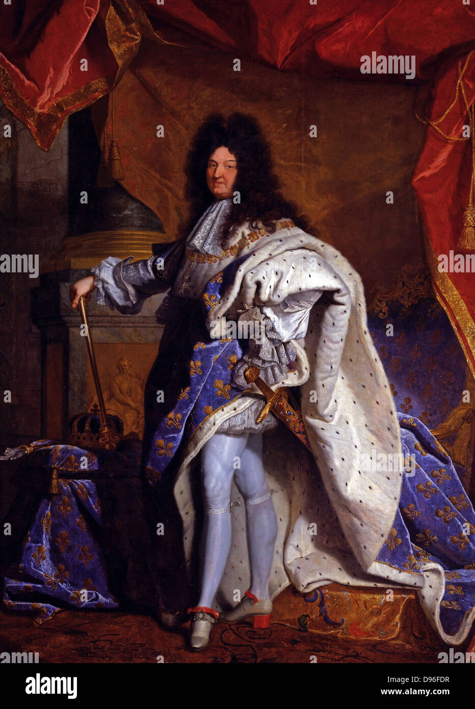 Painting of Louis XIV King of France 1638-1715. By Hyacinthe Rigaud Stock Photo, Royalty Free ...
