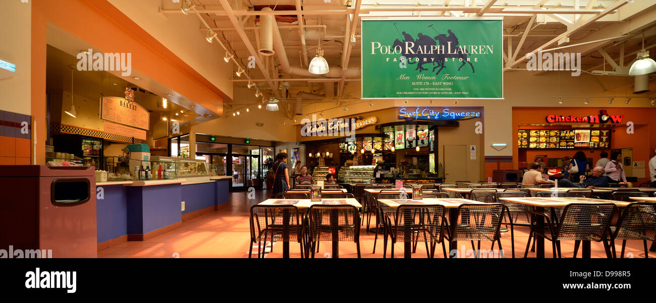 typical US-Food Court, Desert Hills premium Outlets, Outletcenter Stock Photo, Royalty Free ...