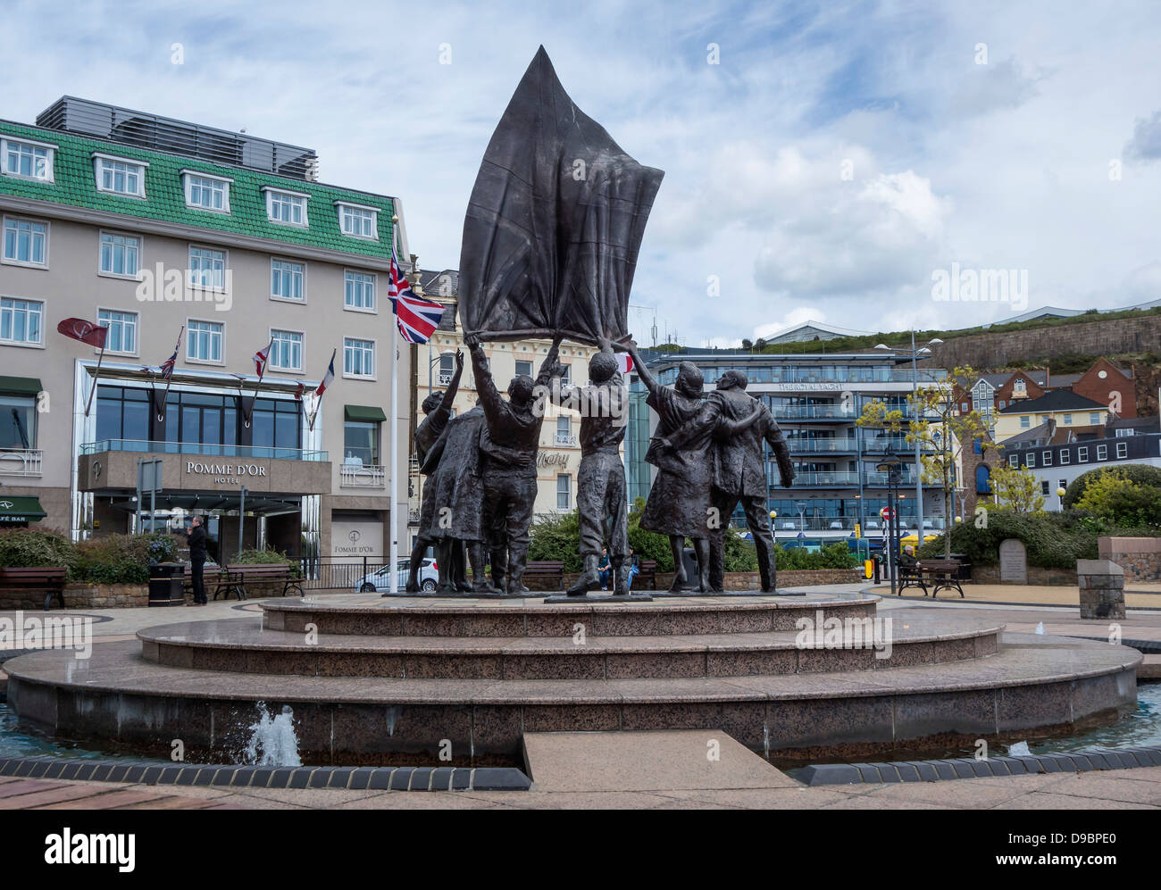 Jersey Liberation Sculpture Liberation Square St Helier Channel