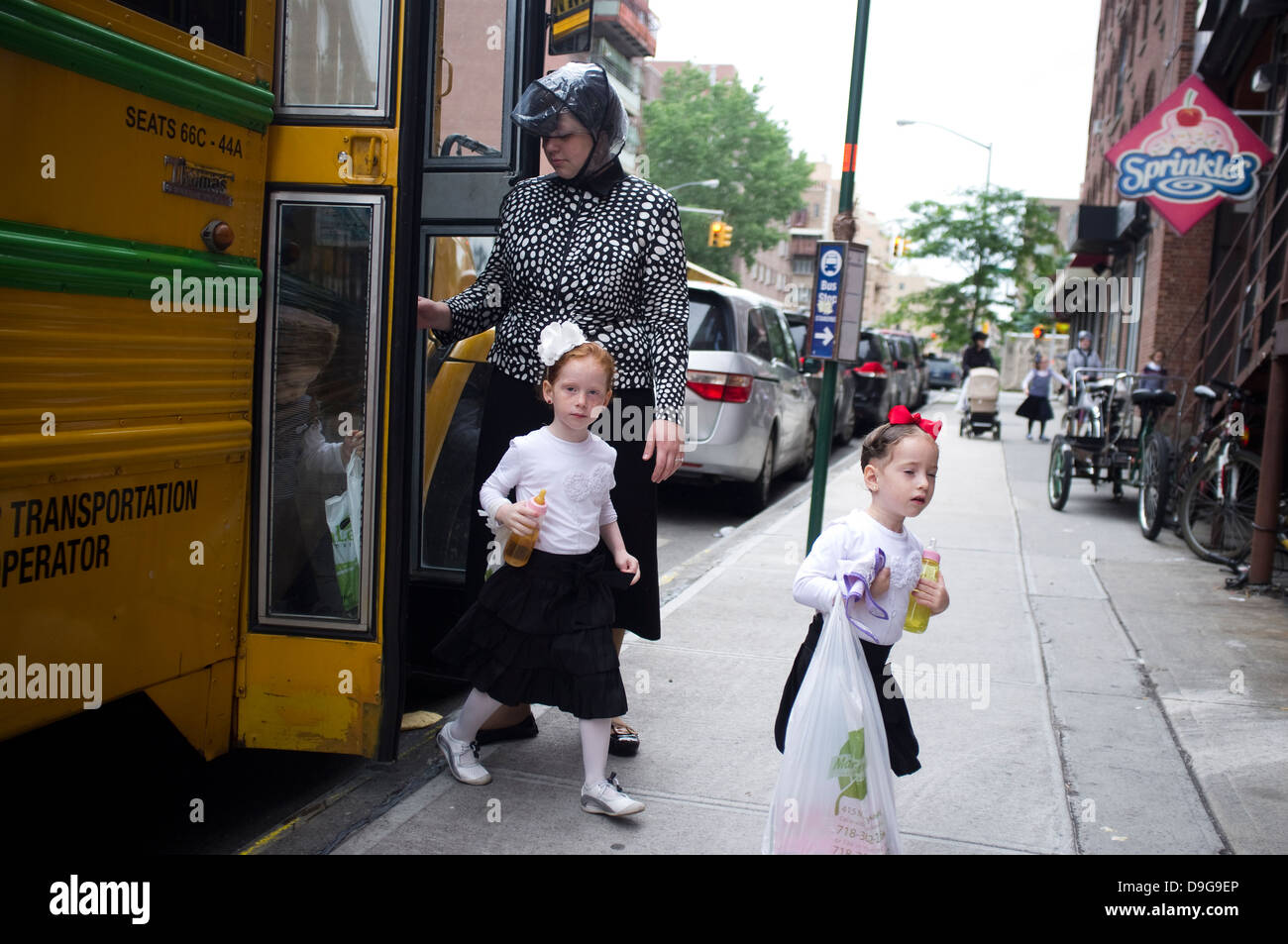 Hasidic jews in Williamsburg. Brooklyn. New York Stock Photo, Royalty