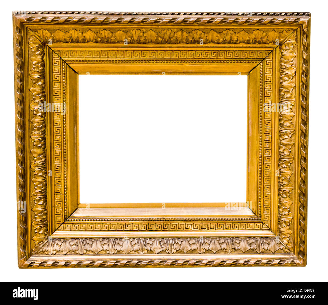 Vintage Gold Frame Isolated On White Stock Photo Alamy