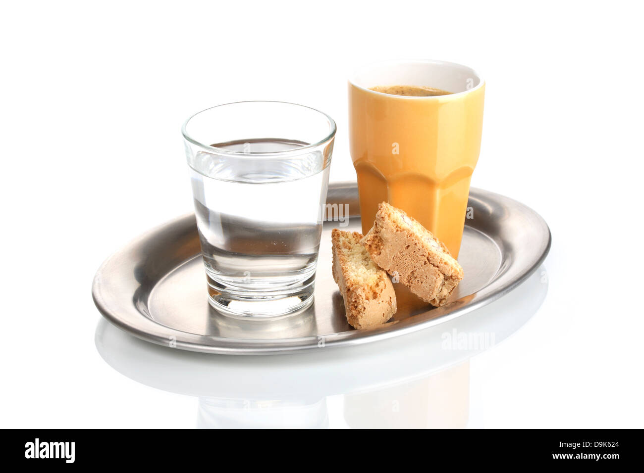 Espresso With Water Glass On A Tray Stock Photo Royalty Free