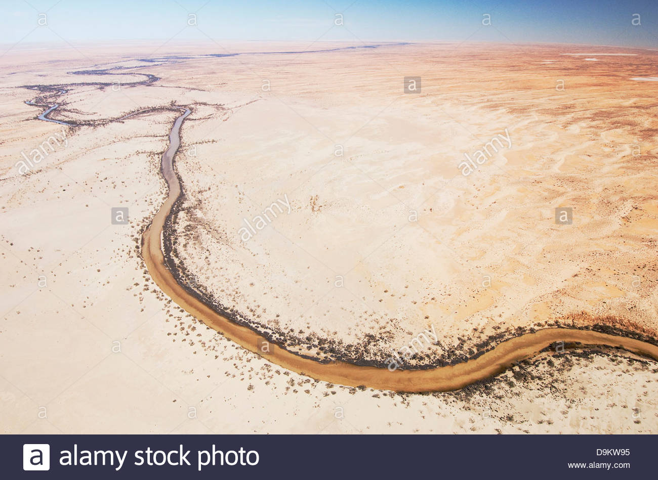 Aerial view of the Murray River, South Australia, Australia Stock Photo
