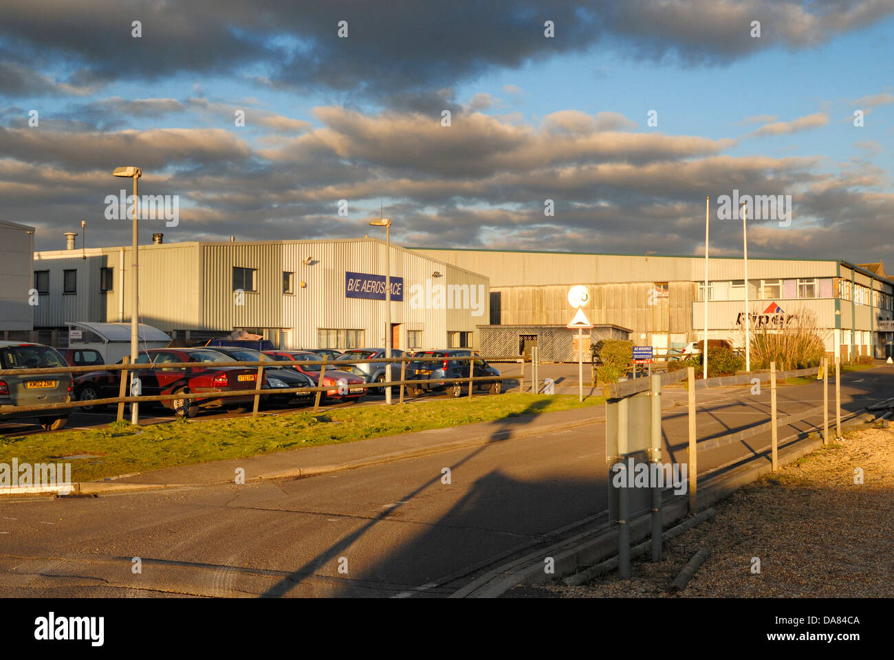 Late evening sun on industrial units / building at Shoreham (Brighton