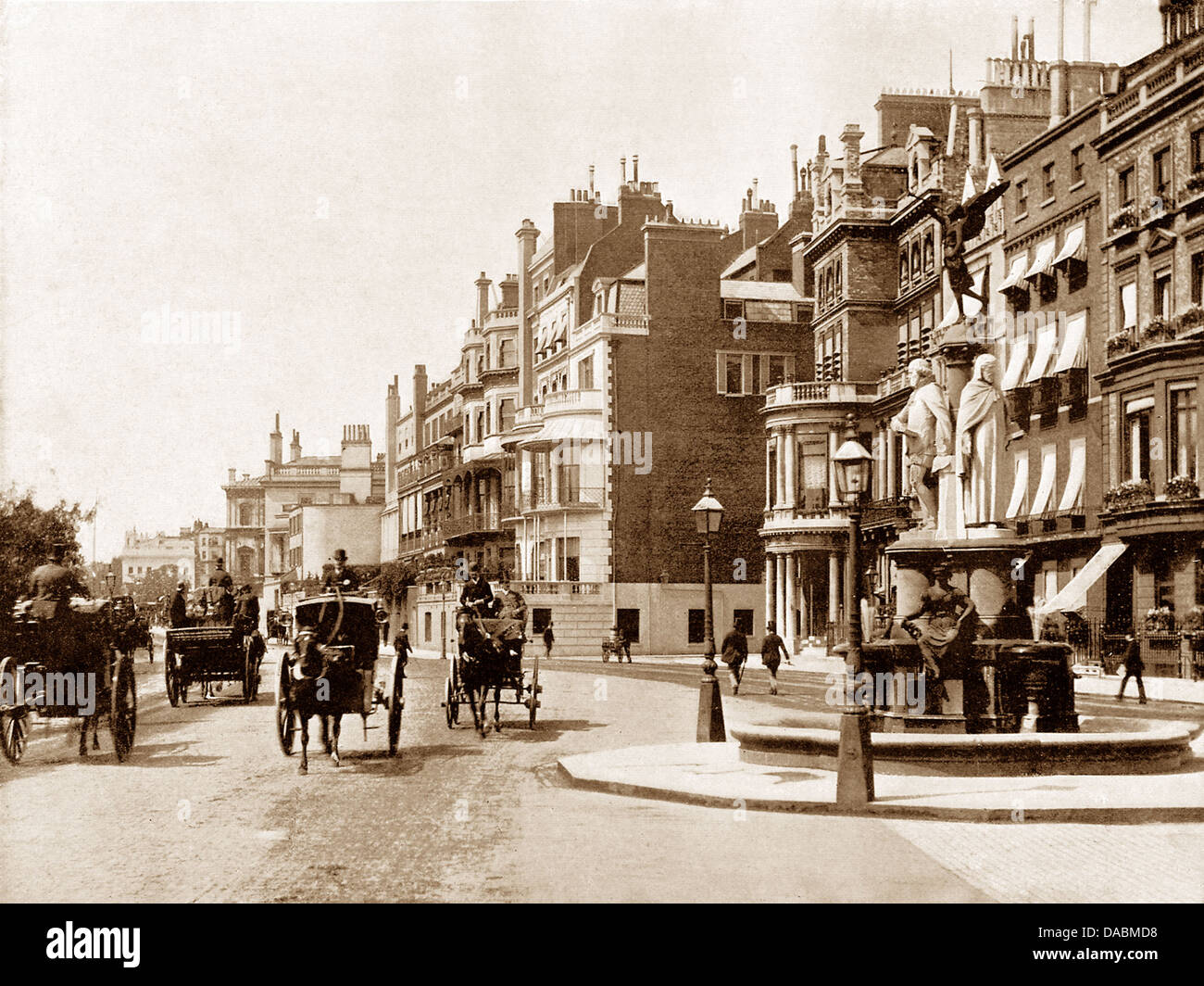 London Park Lane Victorian period Stock Photo, Royalty Free Image