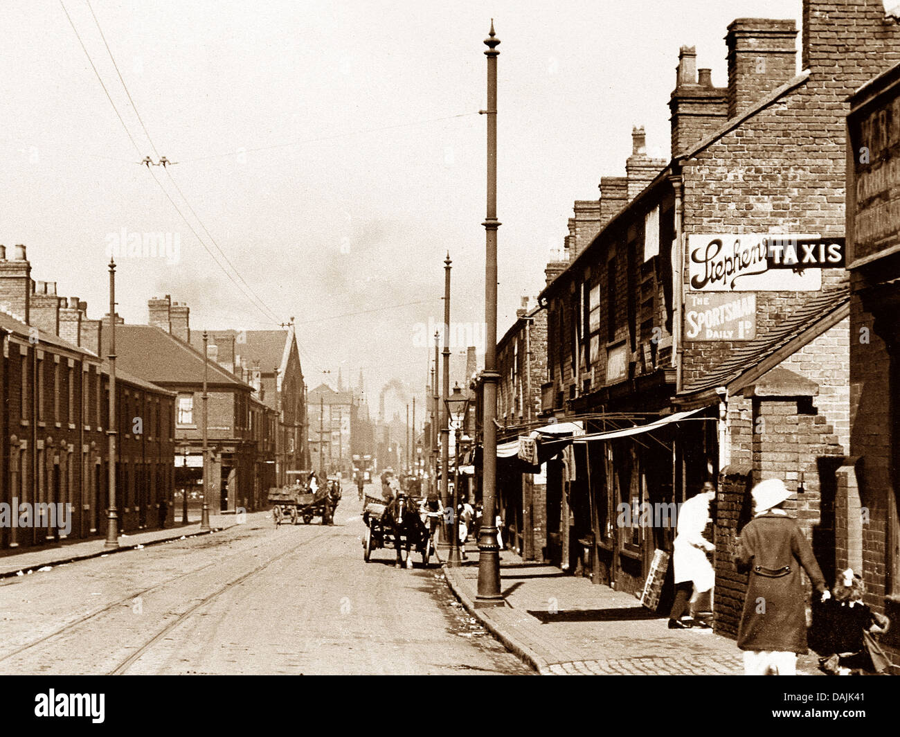 Longton Uttoxeter Road early 1900s Stock Photo, Royalty Free Image