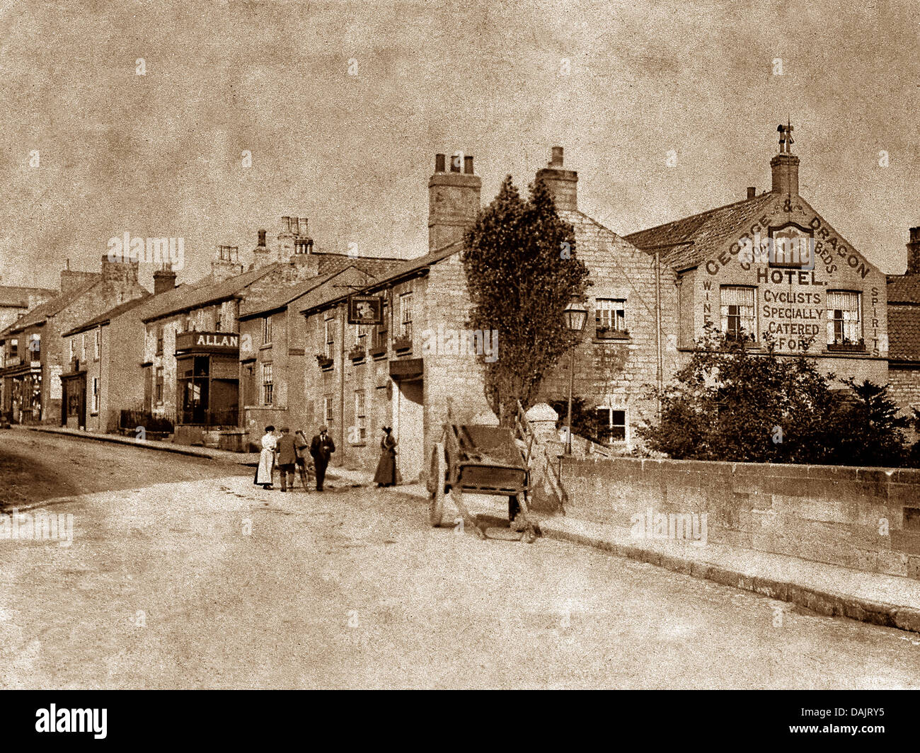 Wetherby High Street early 1900s Stock Photo, Royalty Free Image