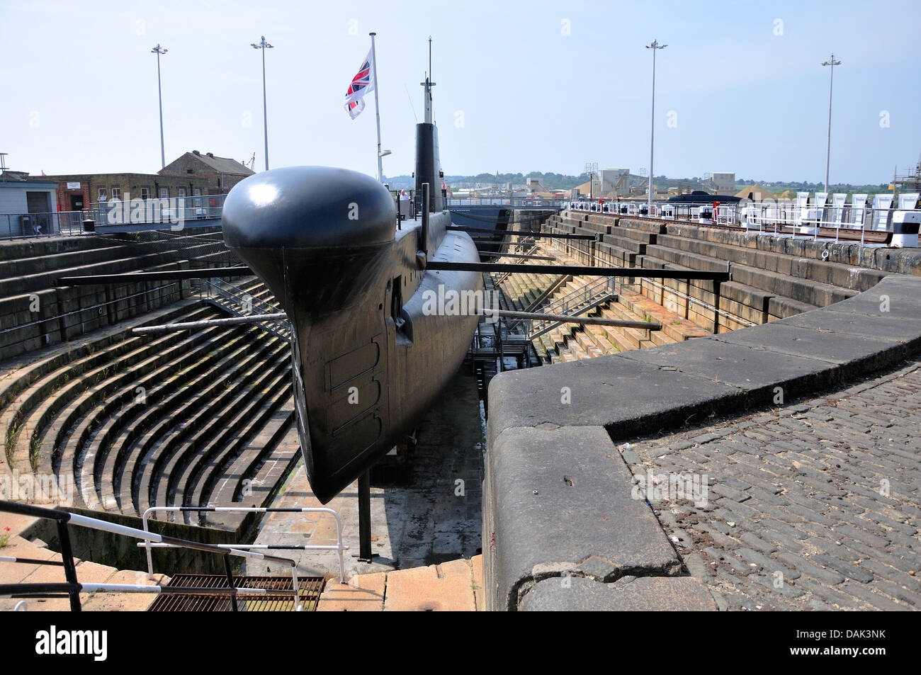 Chatham, Kent, England. Chatham Historic Dockyard. HM Submarine Stock