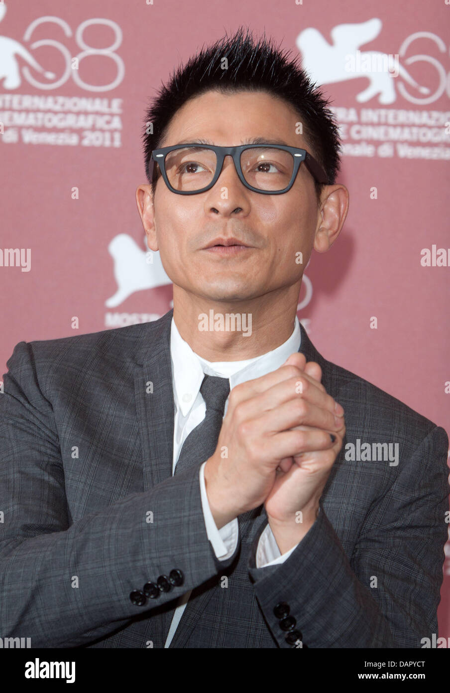 Hongkong Actor Andy Lau Poses After The Press Conference Of The Movie