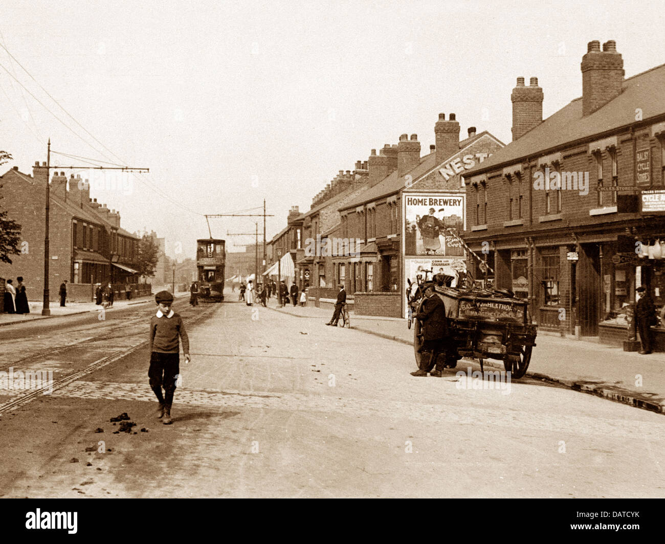 Doncaster Balby Road early 1900s Stock Photo, Royalty Free Image