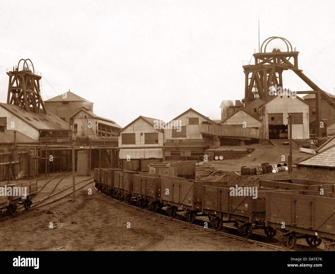 Wombwell Main Colliery early 1900s Stock Photo, Royalty Free Image