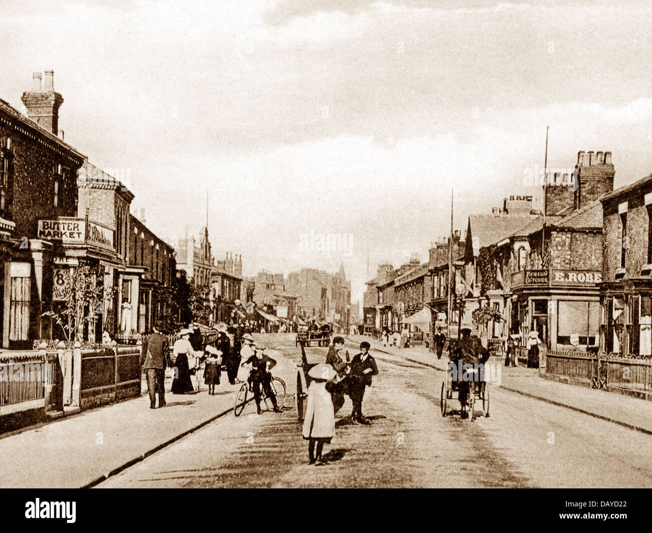Crewe Nantwich Road early 1900s Stock Photo, Royalty Free Image