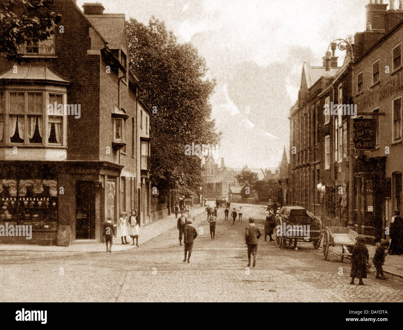 Melton Mowbray Thorpe End early 1900s Stock Photo, Royalty Free Image