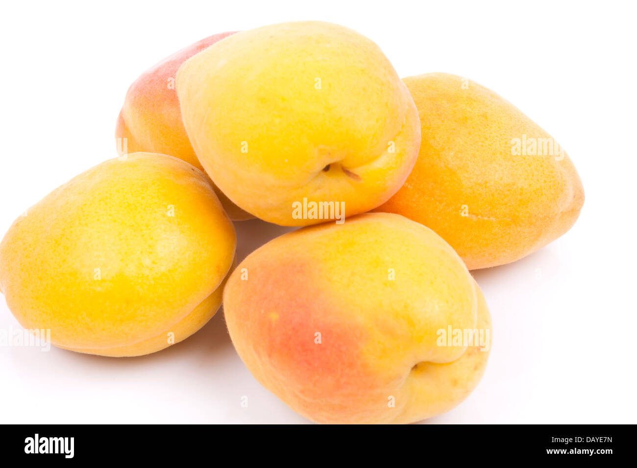 Apricots Isolated On White Background Stock Photo Alamy