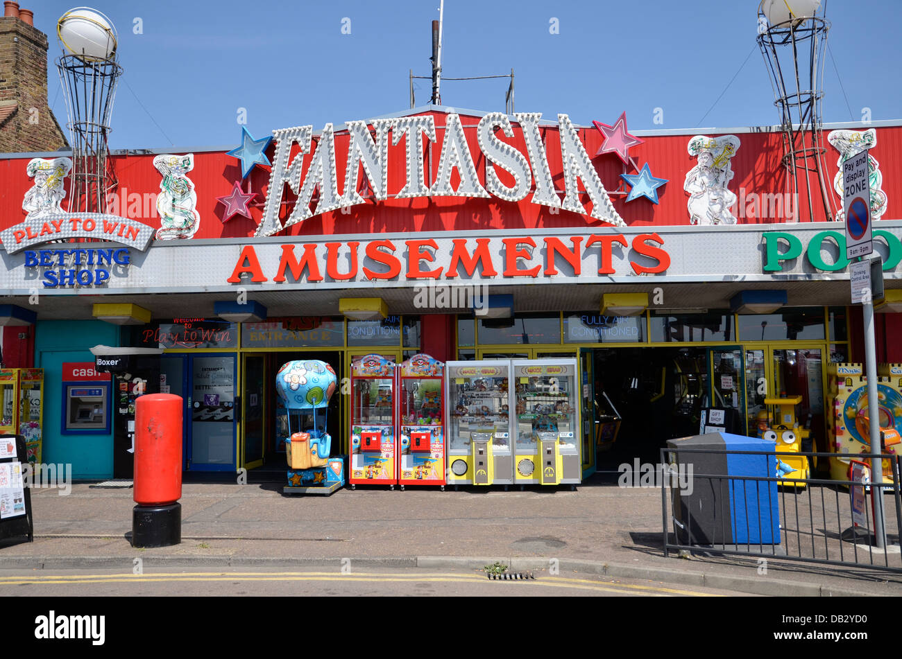An amusement arcade on the seafront in Southend on Sea, Essex Stock