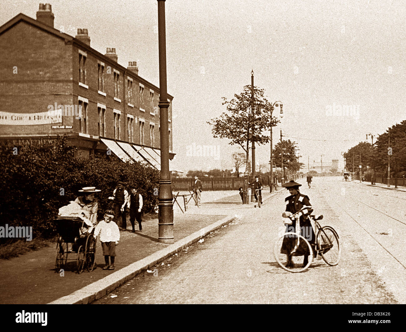 Stretford Gorse Hill Chester Road early 1900s Stock Photo, Royalty Free