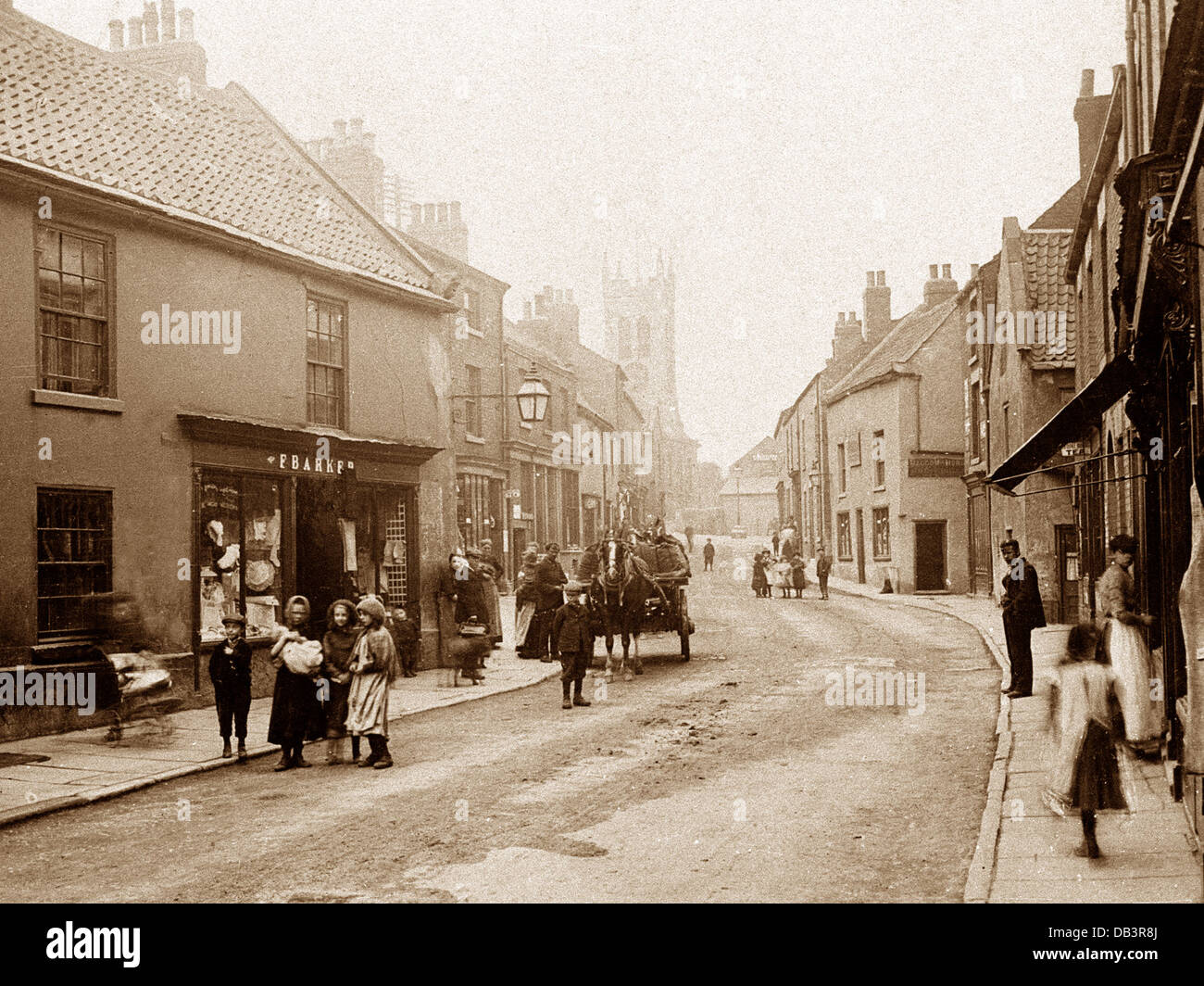 Knottingley Aire Street early 1900s Stock Photo, Royalty Free Image