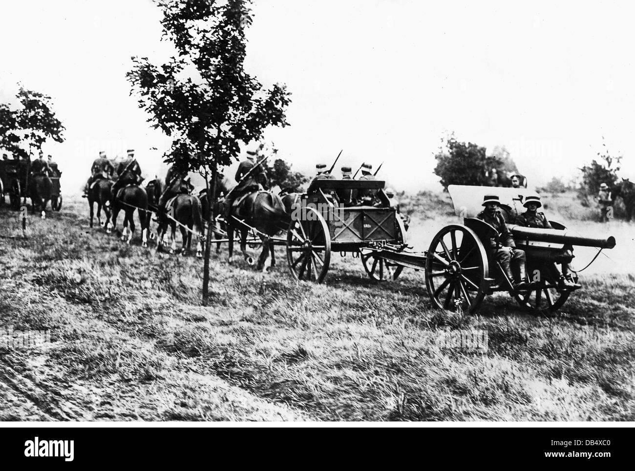 military, Germany, Reichswehr, artillery, horsedrawn artillery Stock