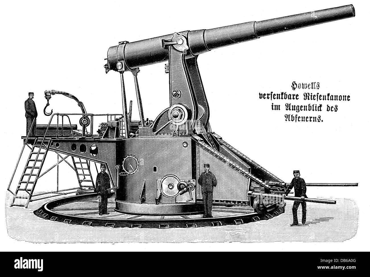 military, artillery, guns, heavy gun, Howell company, Great Britain