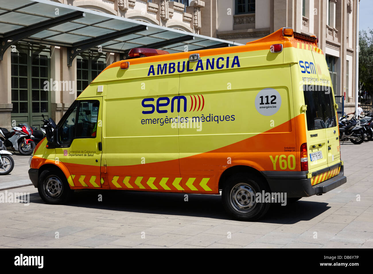 emergency ambulance Barcelona Catalonia Spain Stock Photo, Royalty Free Image 58545418 Alamy