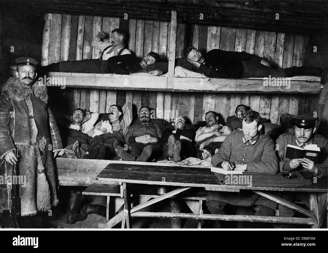 First World War Wwi Western Front German Soldiers In A Shelter Vosges