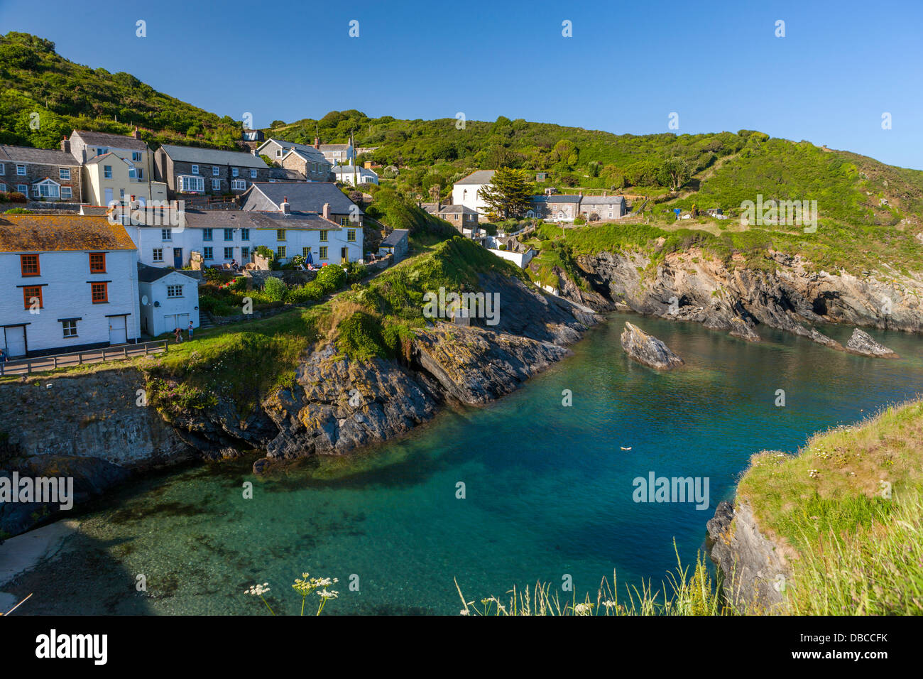 The Cornish coastal village of Portloe, South Cornwall,, England Stock