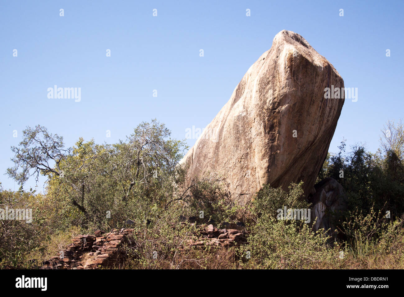 Pride Rock in the Serengeti National Park, Tanzania, Africa Stock Photo