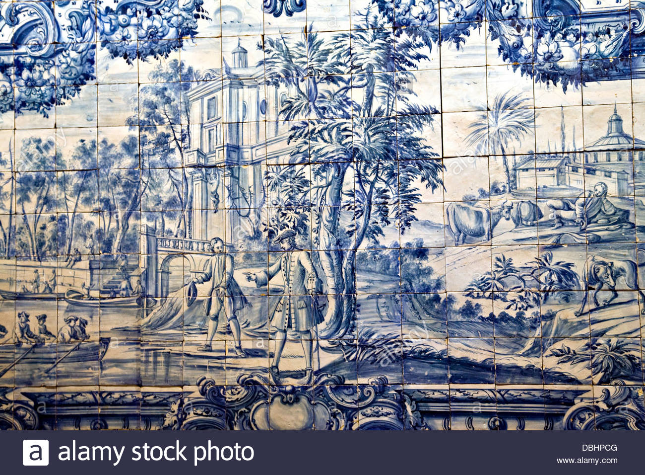 Portuguese culture showing details of Portuguese tiles at the Tile