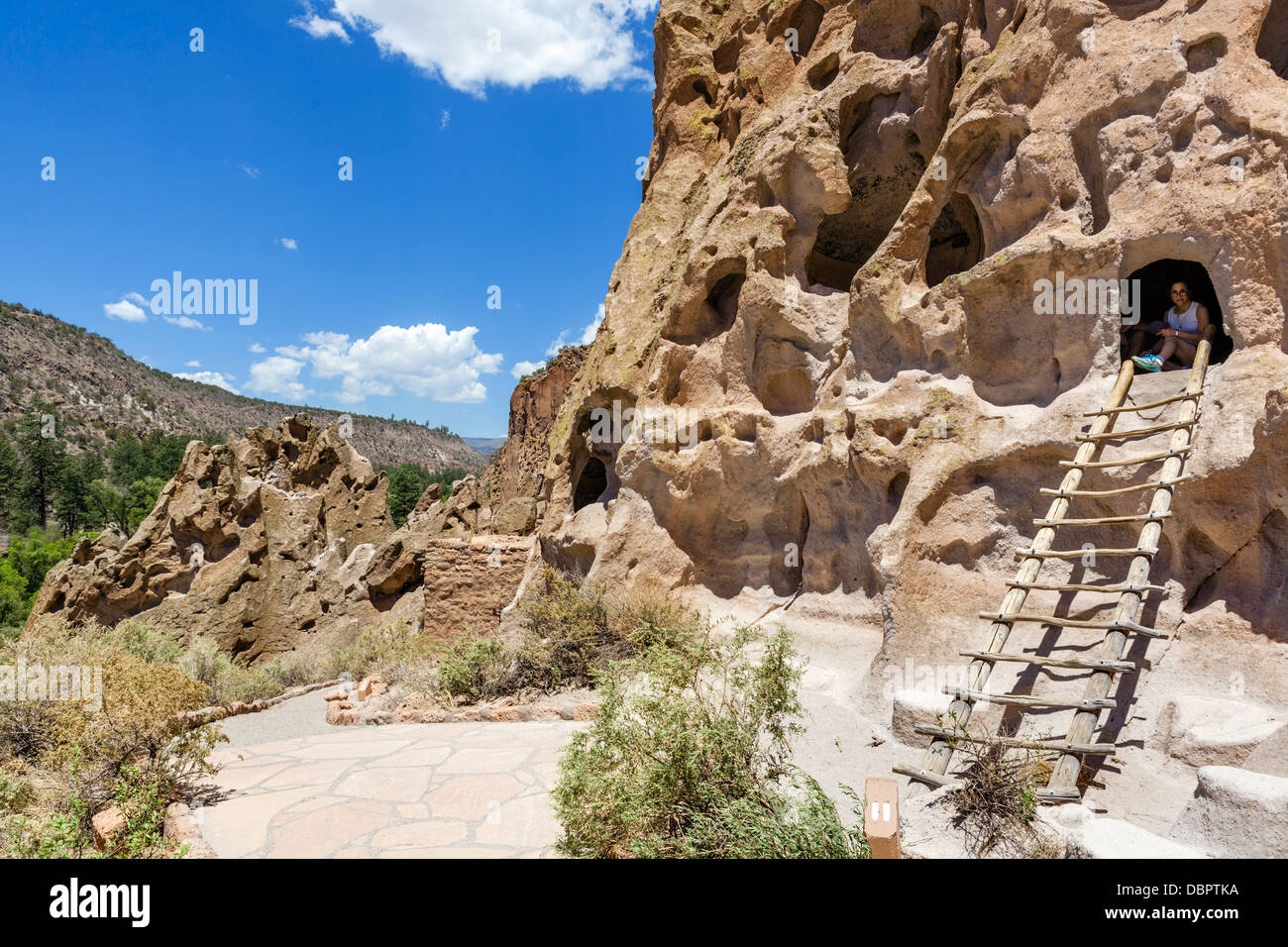 Pueblo Indian cliff dwellings at Bandelier National, Monument, near