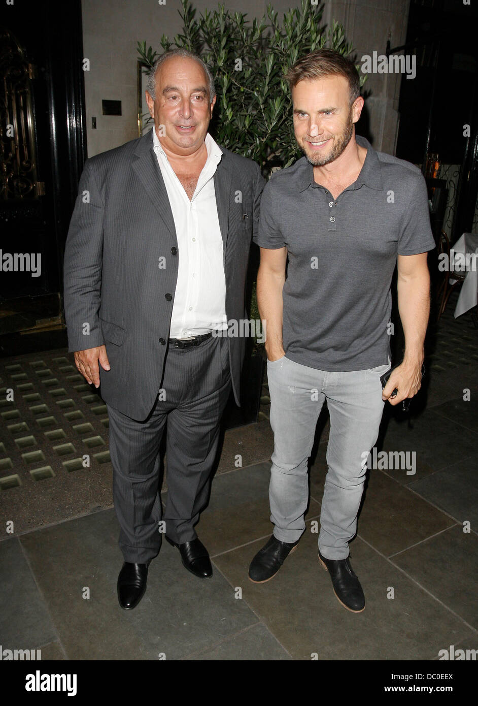 Gary Barlow Leaving Scotts Restaurant In Mayfair After Dining With Sir