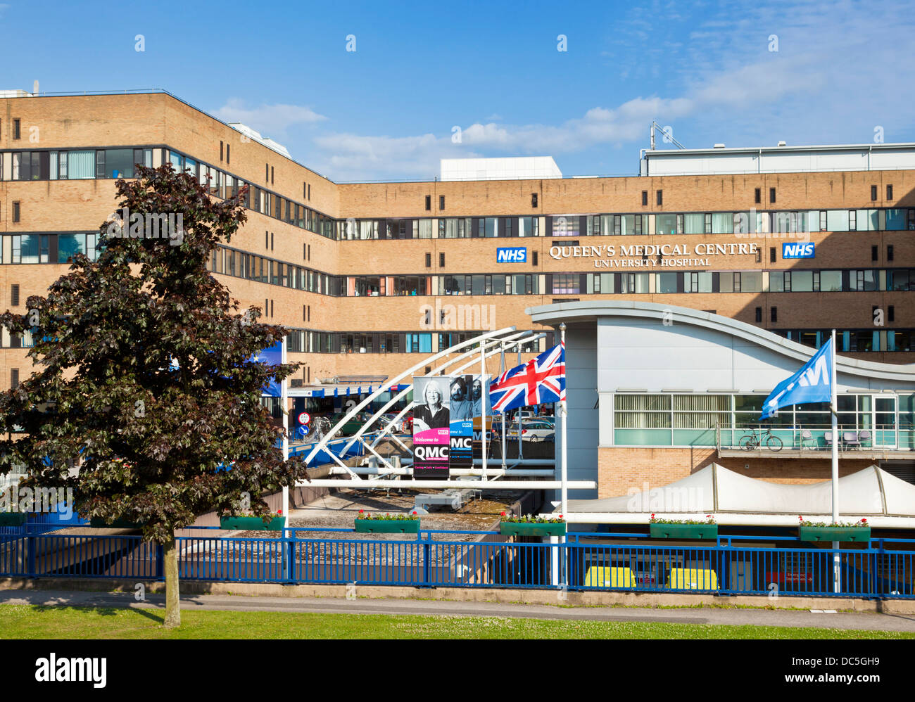 Derby road entrance to Queens Medical Centre hospital QMC Nottingham