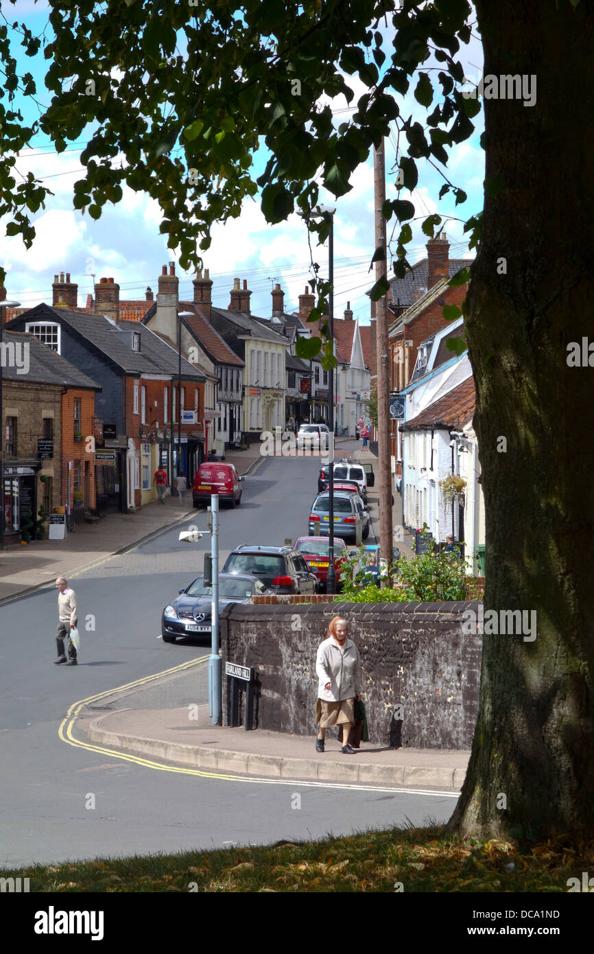 Fairland Street Wymondham town centre Stock Photo, Royalty Free Image