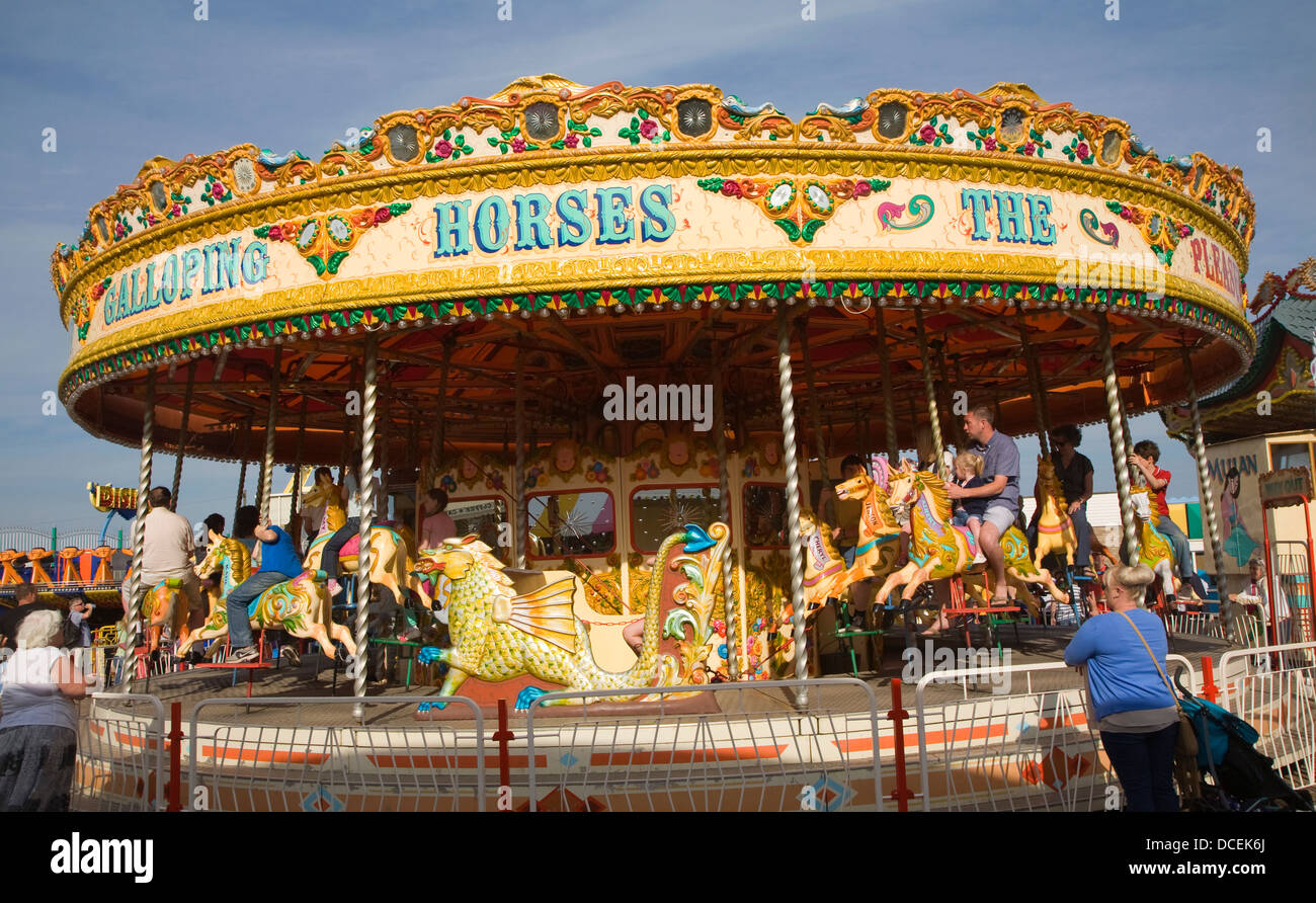 traditional funfair carousel ride great yarmouth norfolk traditional funfair carousel ride great yarmouth norfolk