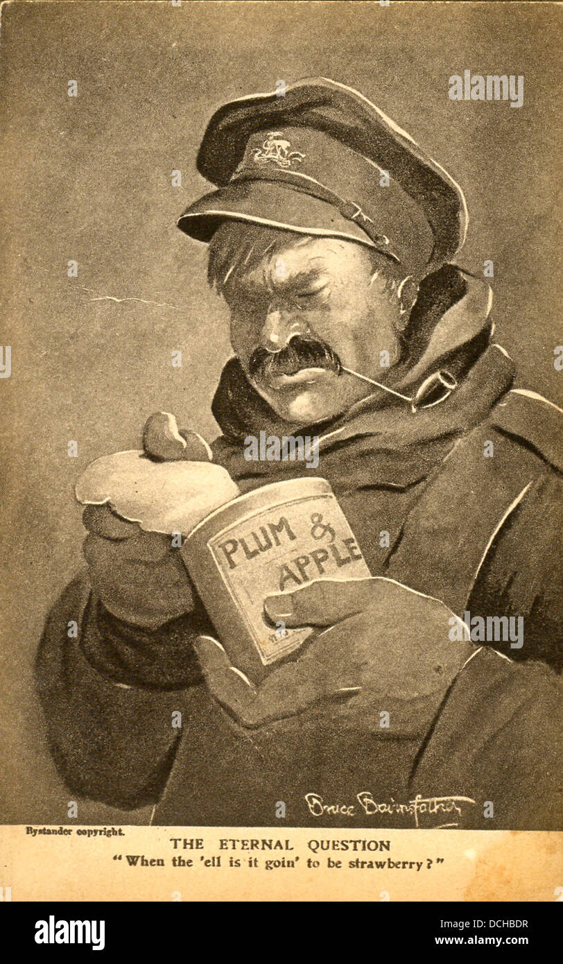 World War One comic postcard of Old Bill by artist Bruce Bairnsfather