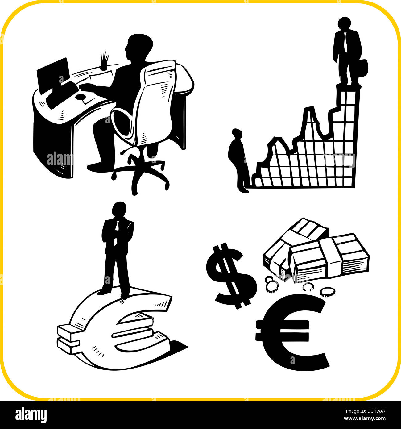 Business and office Vinyl-ready vector illustration Stock Photo Business and office Vinyl-ready vector illustration Stock Photo
