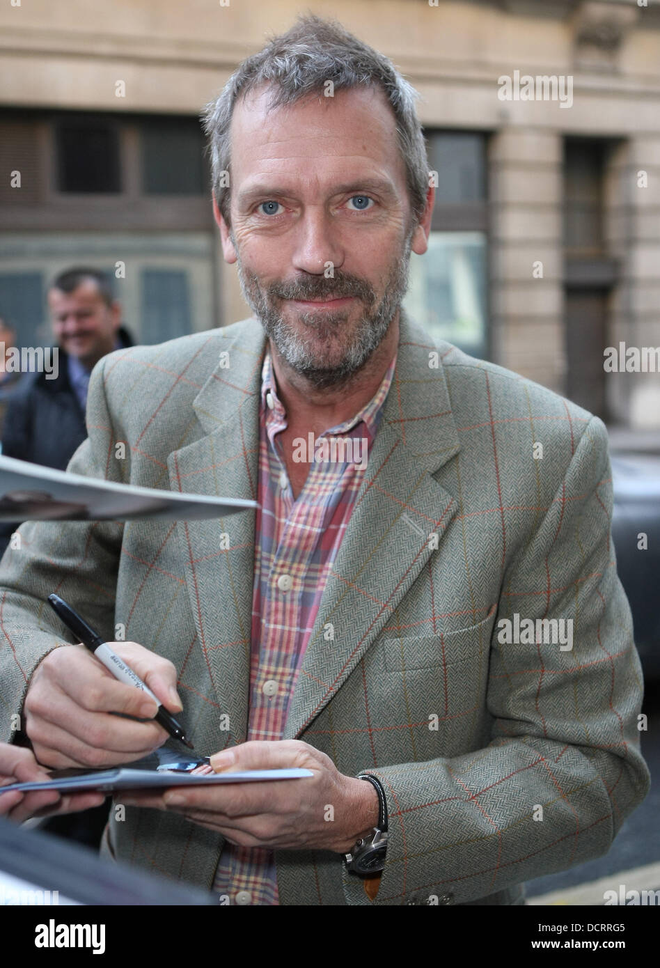 Hugh Laurie Outside The Bbc Radio Studios London England