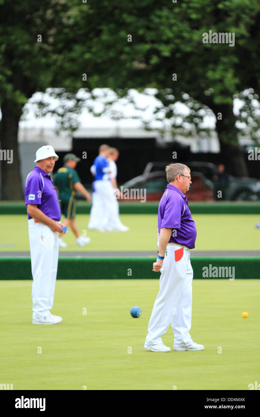 Kelvingrove Lawn Bowls , Glasgow, Scotland, UK. 26th Aug, 2013 Stock