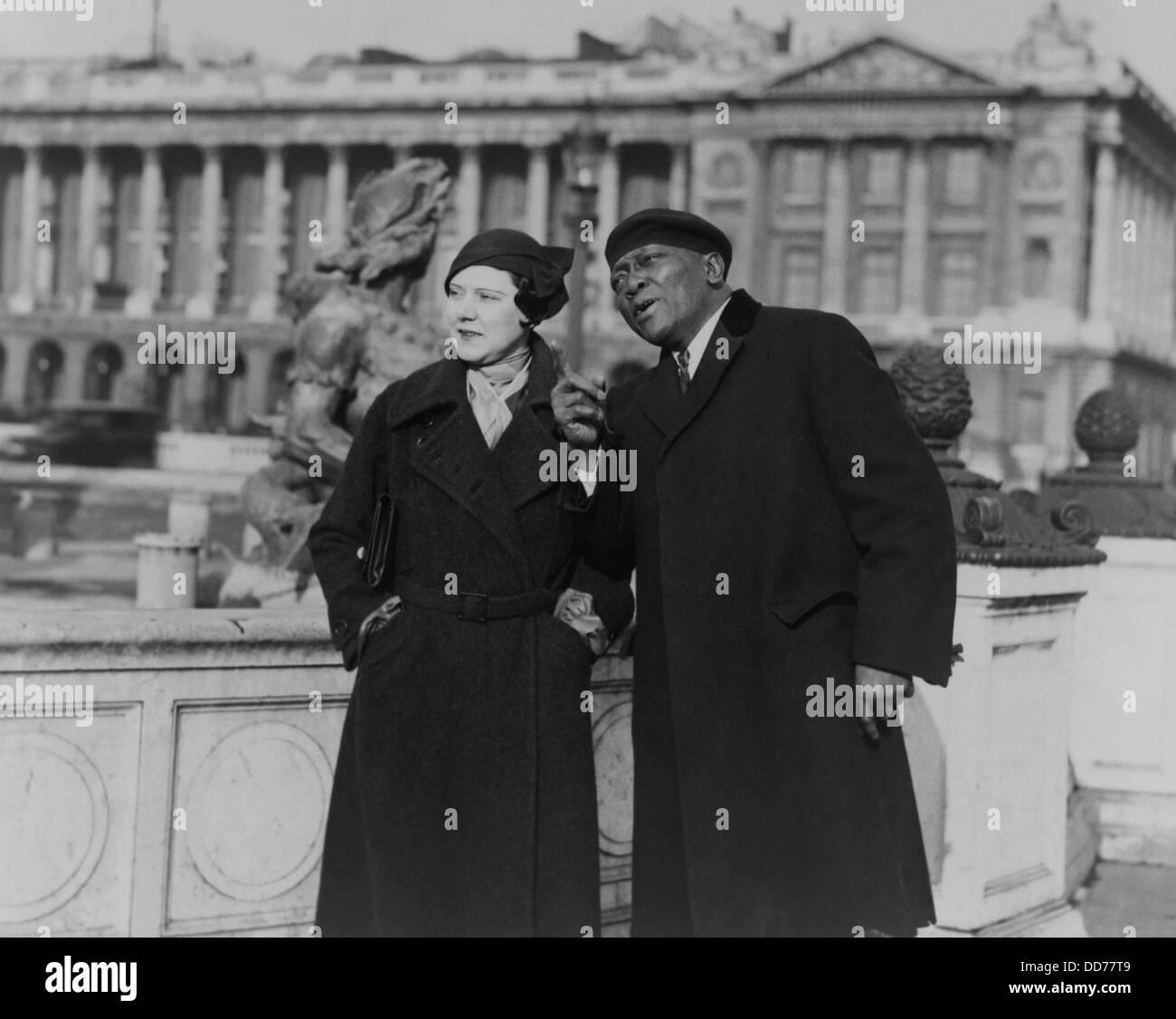 Jack Johnson and his third wife, Irene Pineau. At the Place de la Stock