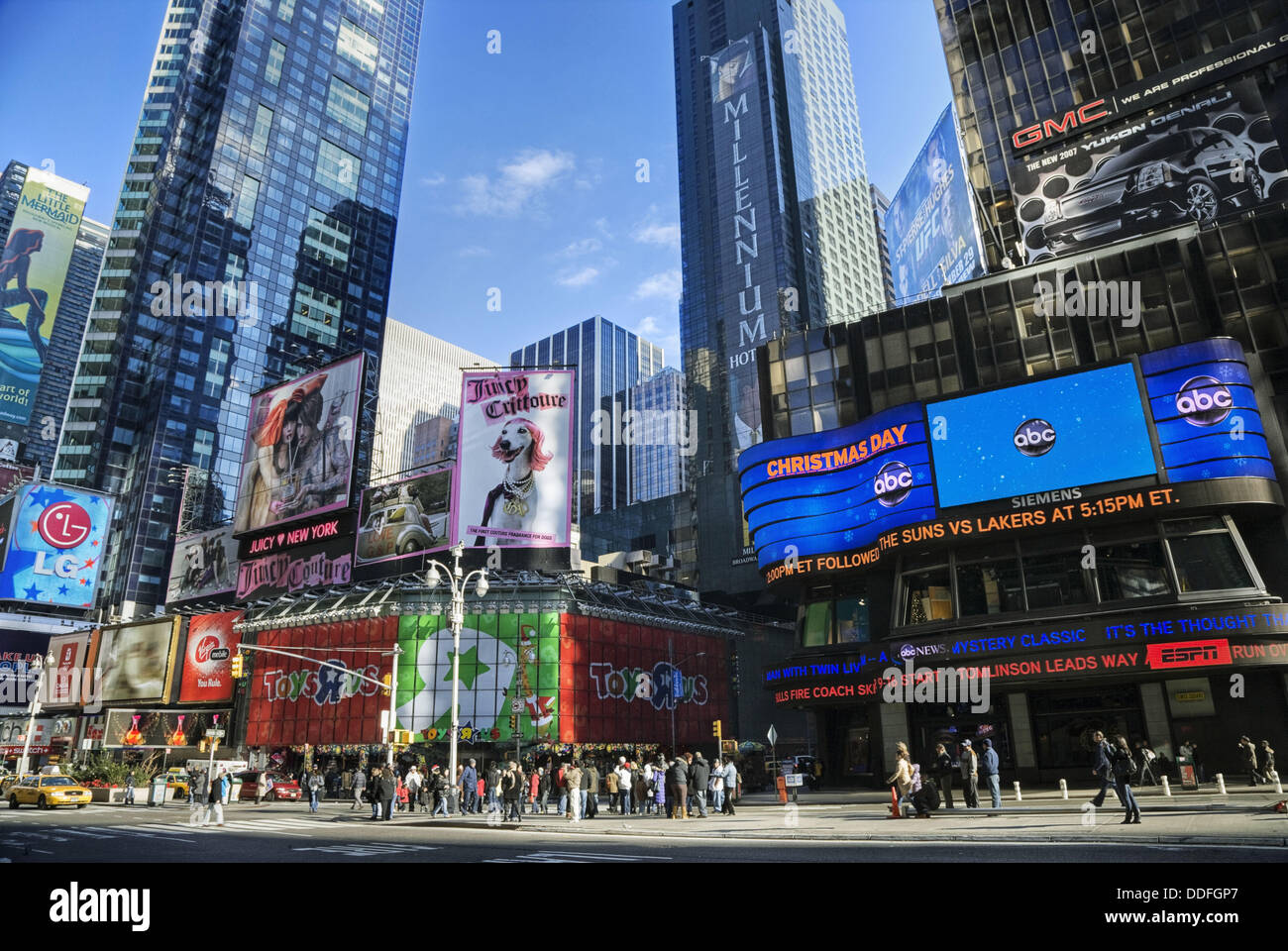 Times Square on Christmas Day, Manhattan,. New York City, New York Stock Photo, Royalty Free ...