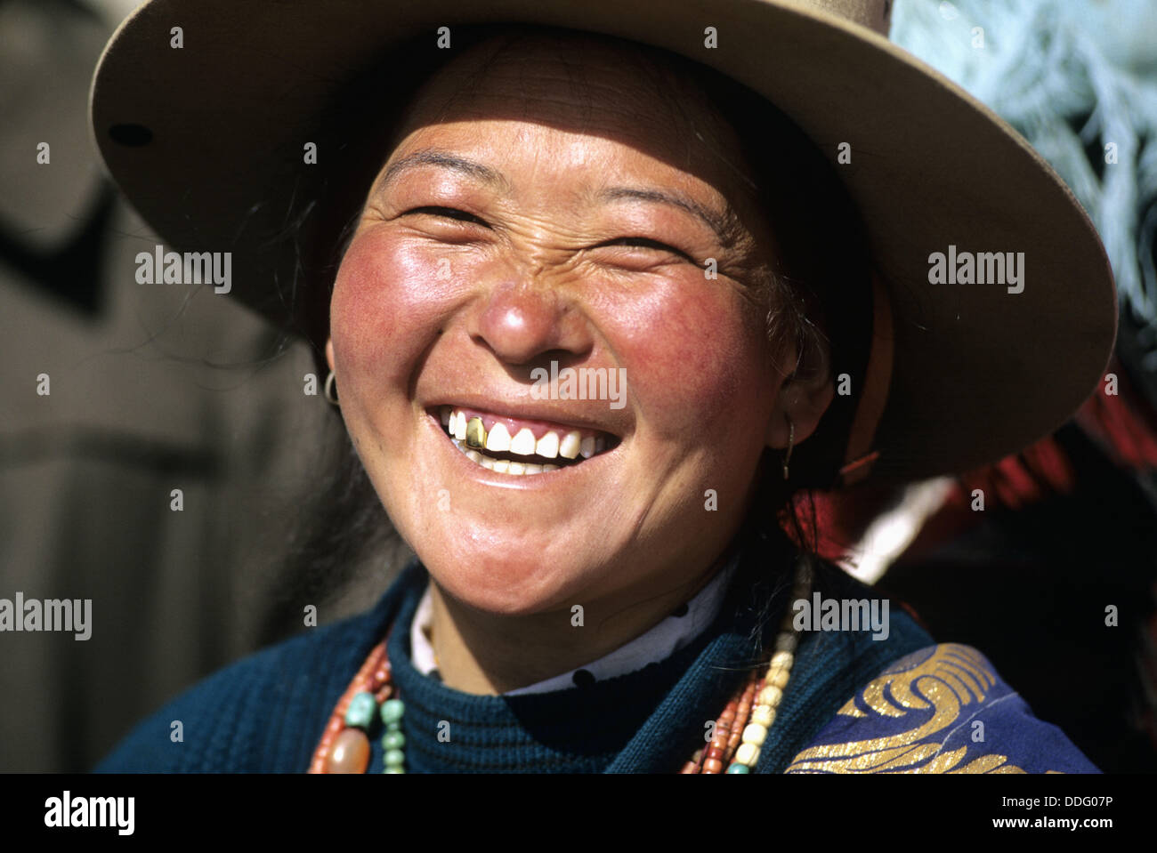 Portrait of a woman in the chinese <b>western province</b> of Qinghai, <b>...</b> - portrait-of-a-woman-in-the-chinese-western-province-of-qinghai-on-DDG07P