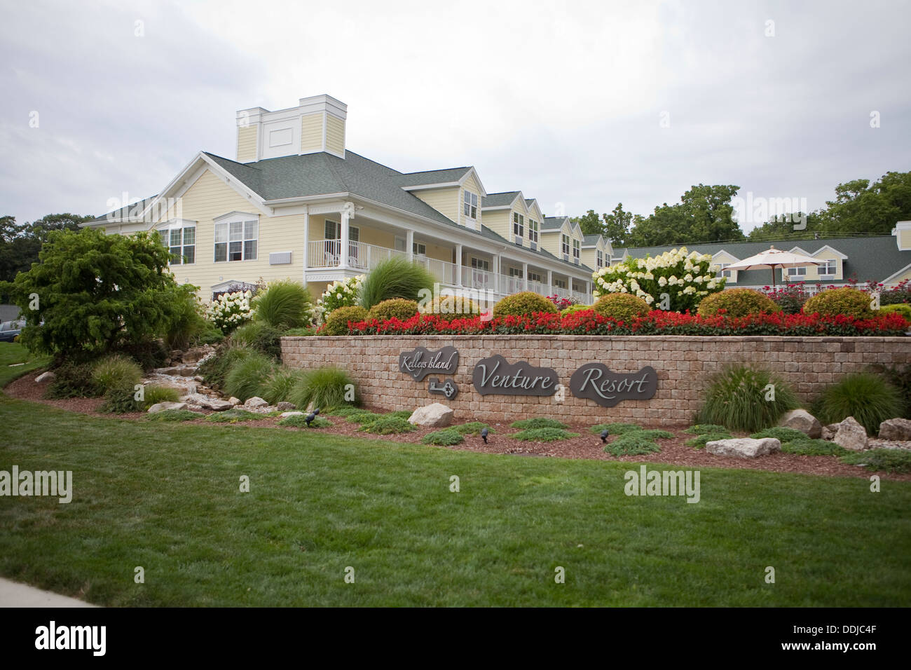 Kelleys Island Venture Resort is pictured in Kelleys Island, Ohio Stock