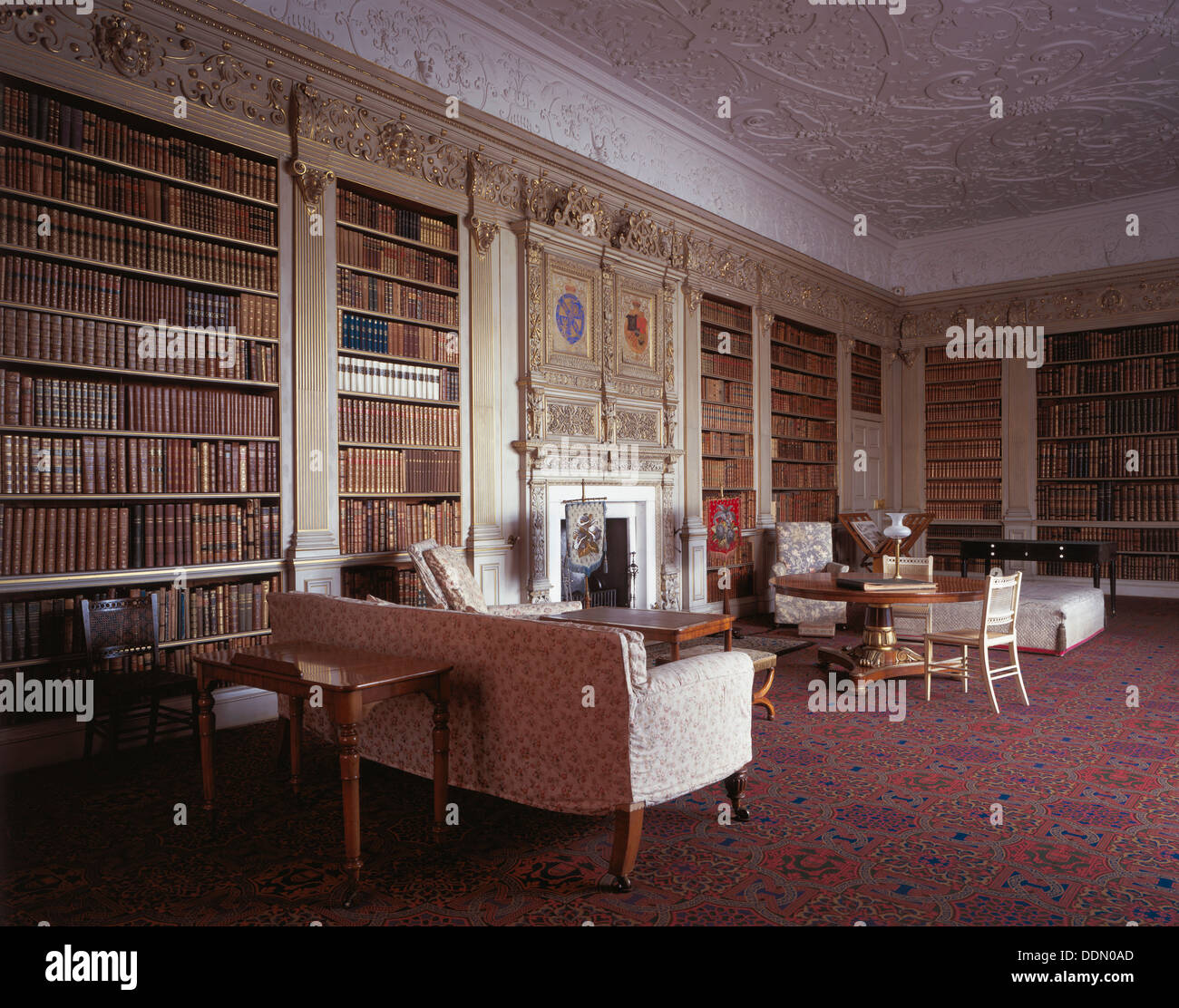 the-library-audley-end-house-essex-1996-stock-photo-royalty-free