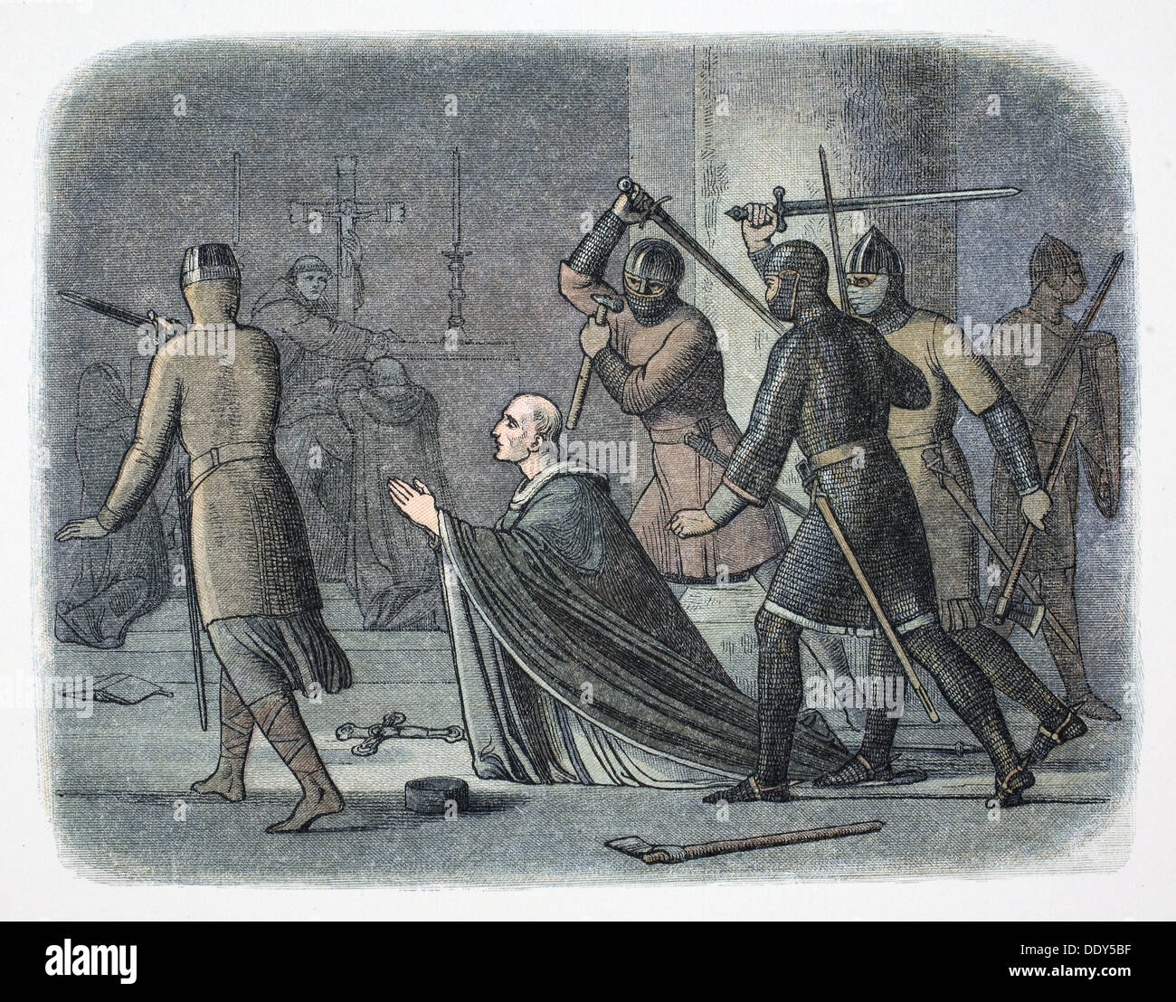 Murder of Thomas Becket, Canterbury Cathedral, Kent, 1170 ...