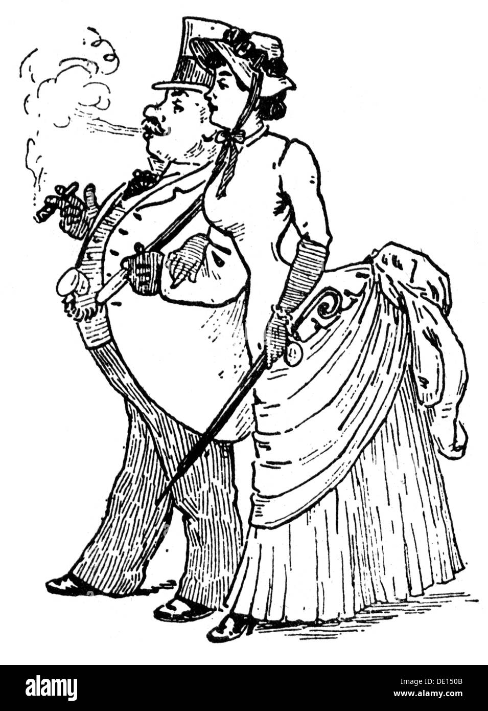 http://c8.alamy.com/comp/DE150B/fashion-19th-century-a-well-balanced-relationship-drawing-1880-19th-DE150B.jpg