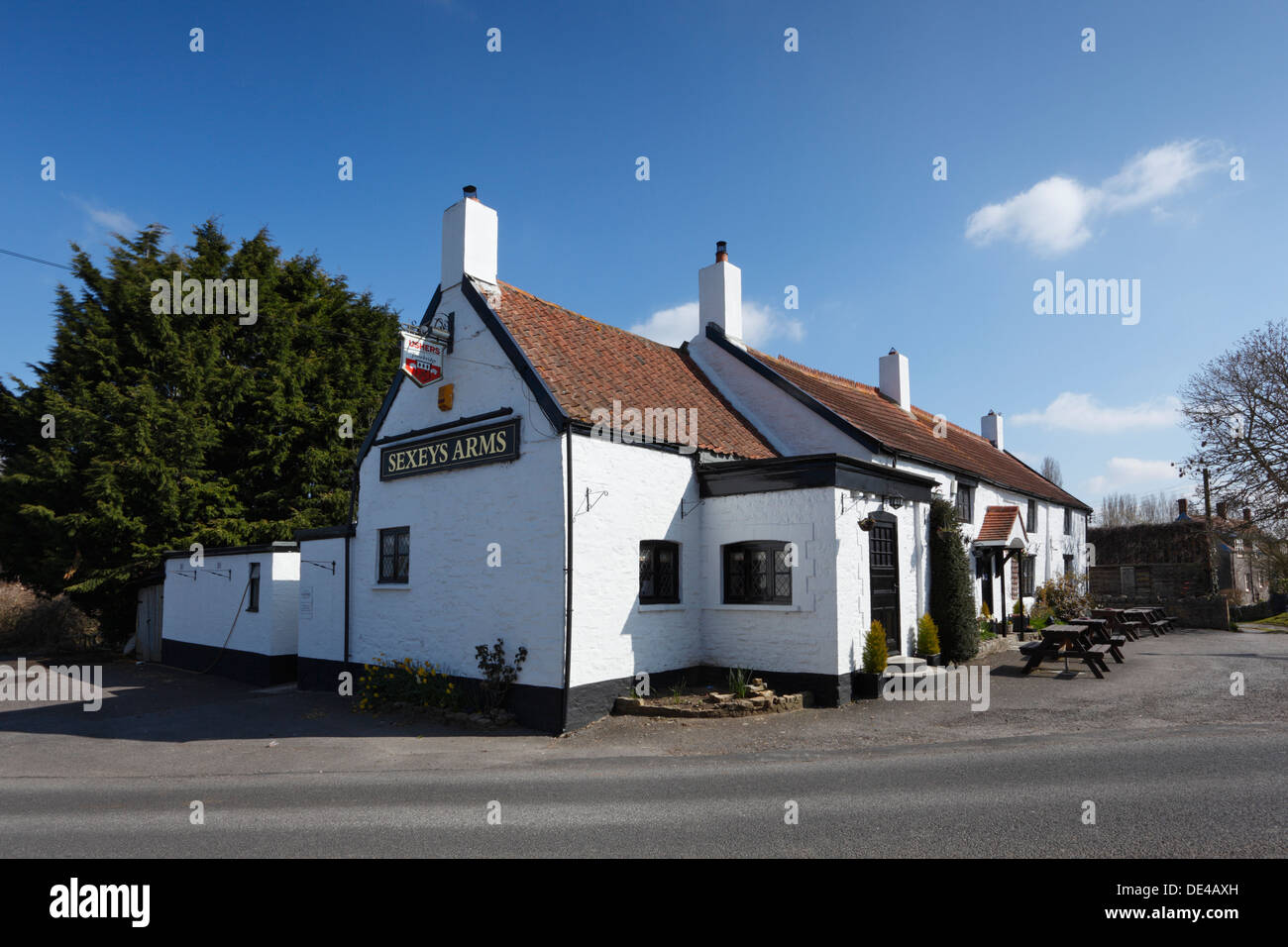 Sexey's Arms Country Pub at Blackford. Somerset. England. UK Stock