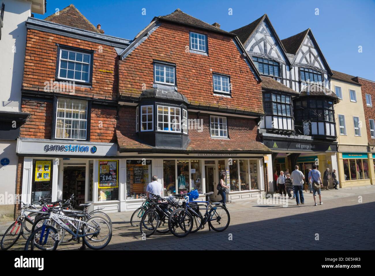 High Street with Old Mall, Salisbury, Wiltshire, England, UK