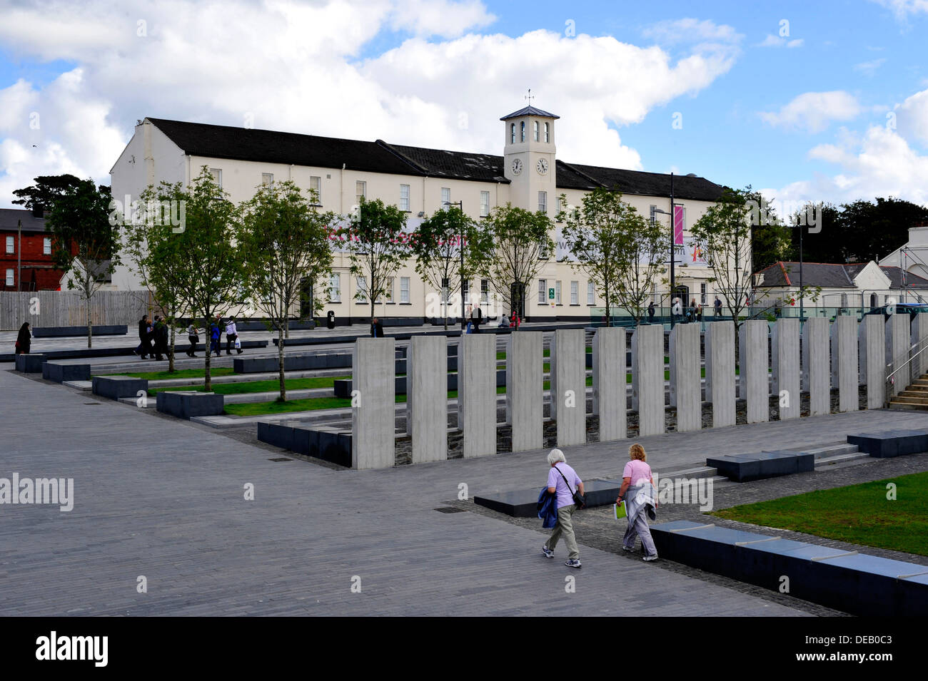 Ebrington Square, Former British Army Barracks, Derry Stock Photo ...