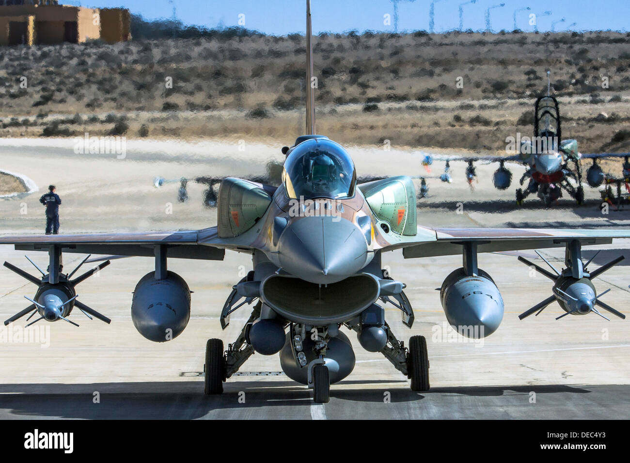 Israeli Air Force IAF F 16I Fighter Jet On The Ground Stock Photo Alamy