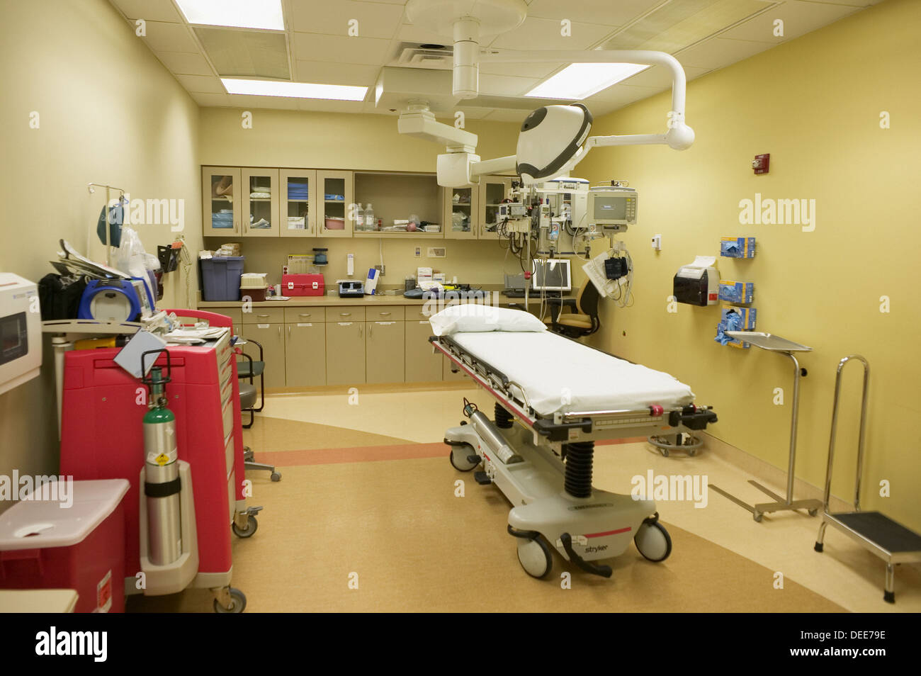 Emergency room trauma suite, Omaha, NB Stock Photo, Royalty Free Image